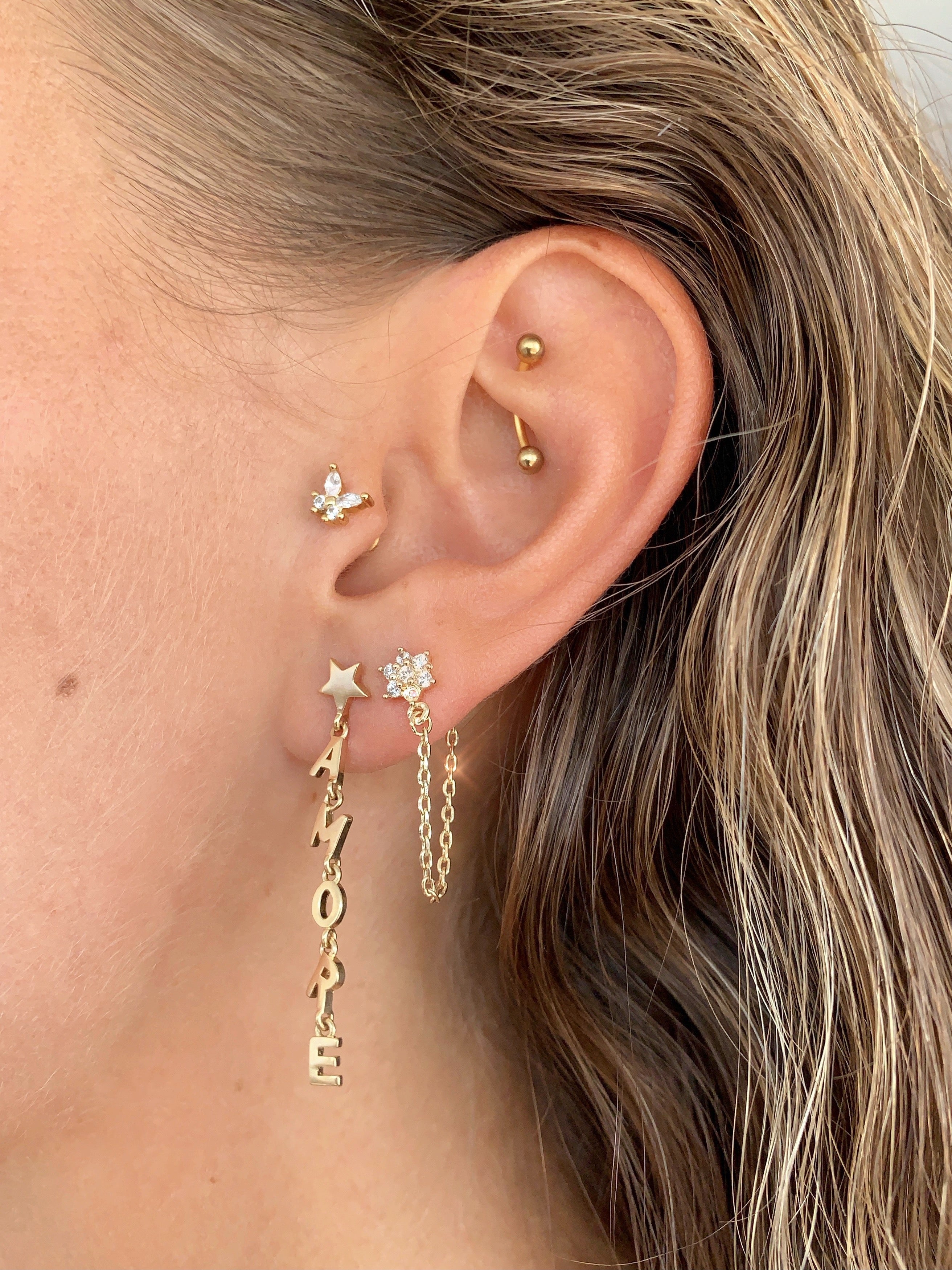 Word earring Amore Earring Maison Dor e